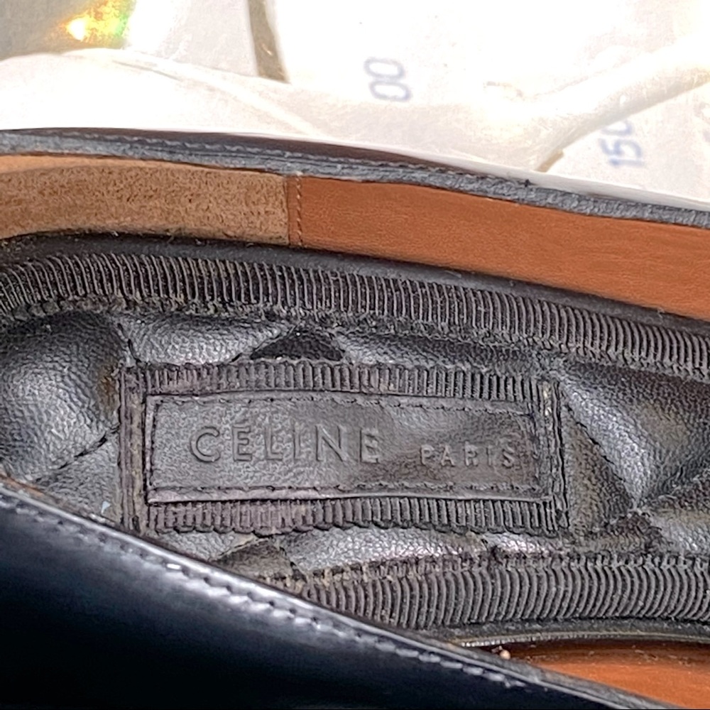Céline Matte Leather Laser-Cut Kitten Heels - Picture 3 of 12